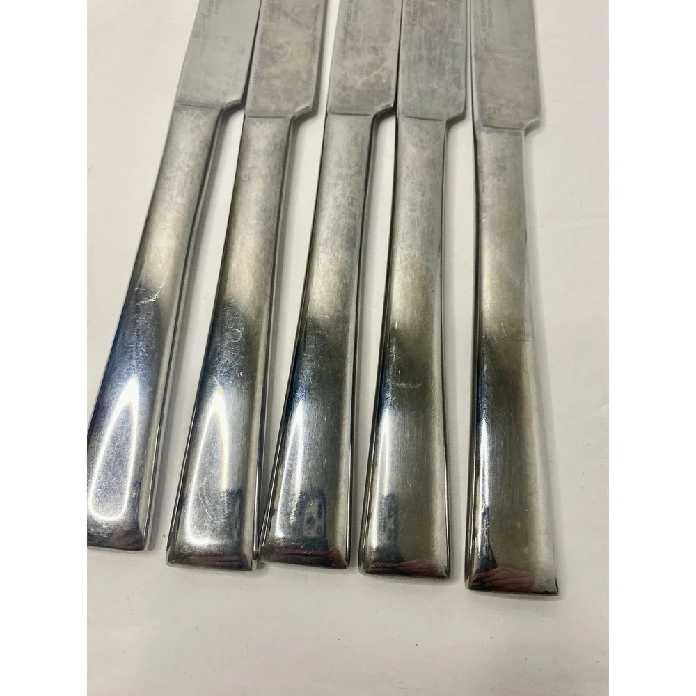 Reed & Barton Gatehouse Stainless Dinner Knives Knife Replacements Lot Of 5